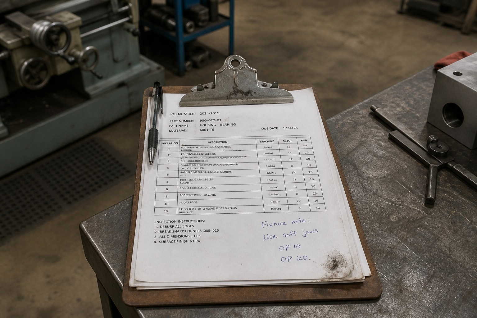 The job still lives on a clipboard.